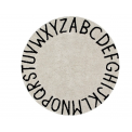 Alfombra Round ABC Natural - Negro Lorena Canals