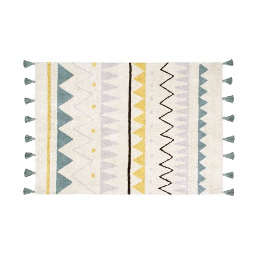 Alfombra Azteca Natural - Vintage Azul Lorena Canals
