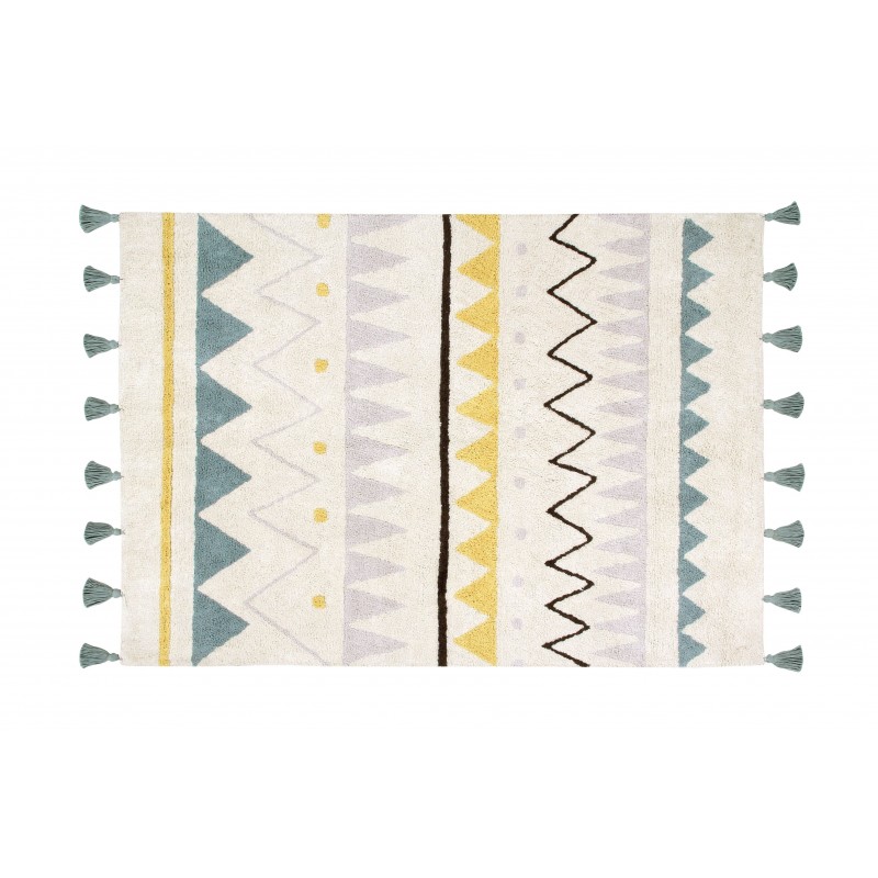 Alfombra Azteca Natural - Vintage Azul Lorena Canals