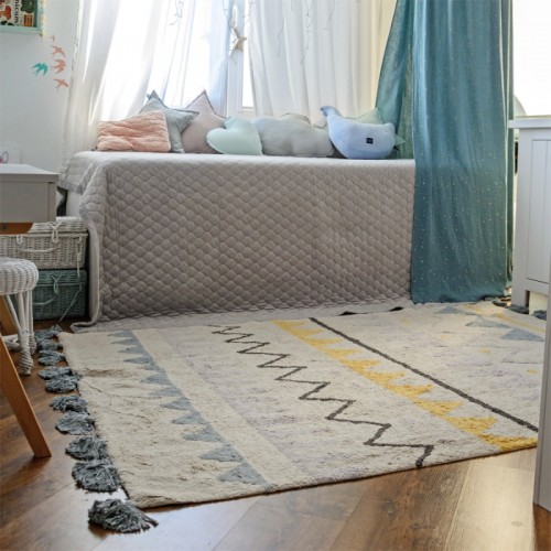 Alfombra Azteca Natural - Vintage Azul Lorena Canals