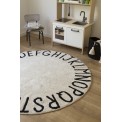 Alfombra Round ABC Natural - Negro Lorena Canals