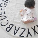 Alfombra Round ABC Natural - Negro Lorena Canals