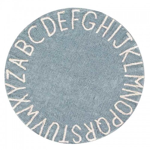 Alfombra Round ABC Vintage Azul Lorena Canals