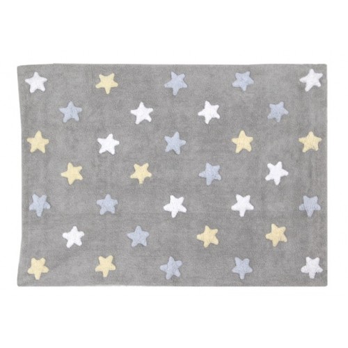Alfombra Estrellas Tricolor Lorena Canals Gris - Azul