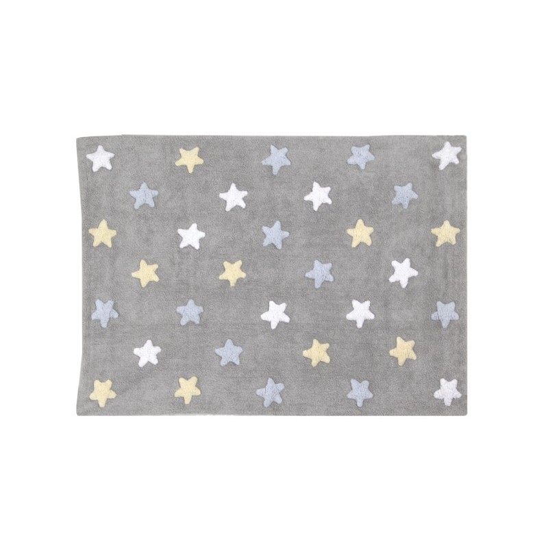 Alfombra Estrellas Tricolor Lorena Canals Gris - Azul