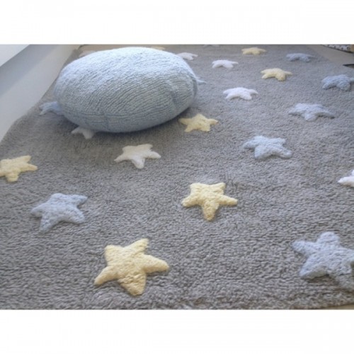Alfombra Estrellas Tricolor Lorena Canals Gris - Azul