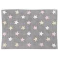 Alfombra Estrellas Tricolor Lorena Canals Gris - Rosa