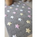 Alfombra Estrellas Tricolor Lorena Canals Gris - Rosa