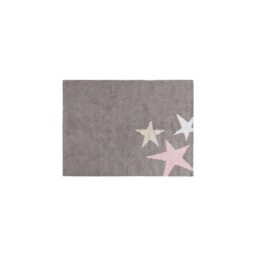 Alfombra Tres Estrellas Tricolor Rosa Lorena Canals