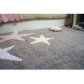 Alfombra Tres Estrellas Tricolor Rosa Lorena Canals