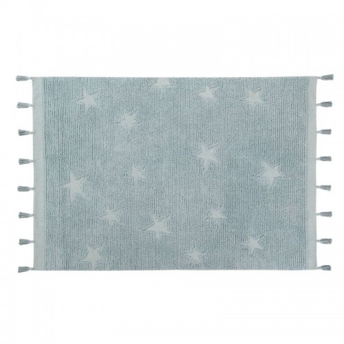 Alfombra Hippy Stars Aqua Blue Lorena Canals