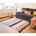 Alfombra Azteca Natural - Vintage Azul Lorena Canals